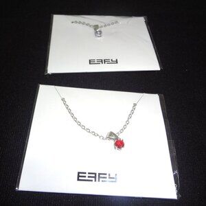 Effy Red and Lt Blue Necklaces